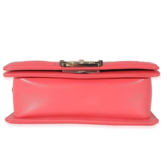 Chanel 19P Red Chevron Quilted Small Boy Bag - Picture 5 of 8